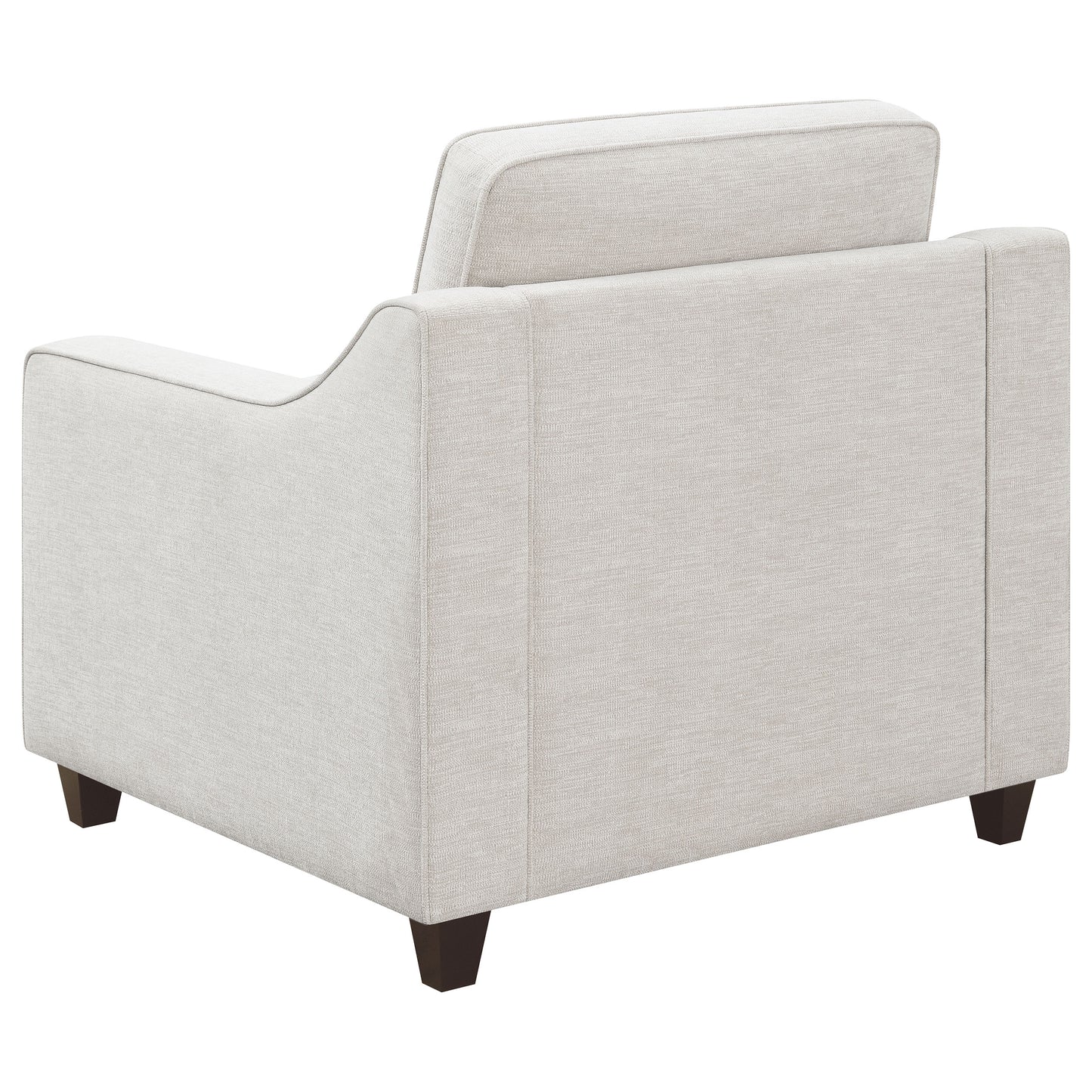 Christine Upholstered Cushion Back Chair Beige