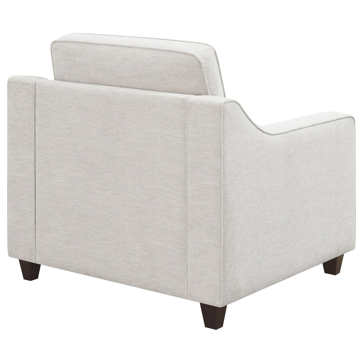 Christine Upholstered Cushion Back Chair Beige