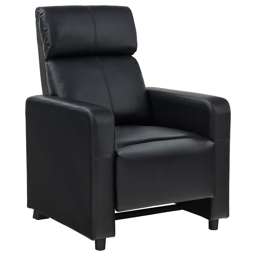 Toohey Upholstered Tufted Recliner Living Room Set Black