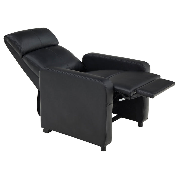 Toohey Home Theater Push Back Recliner Black