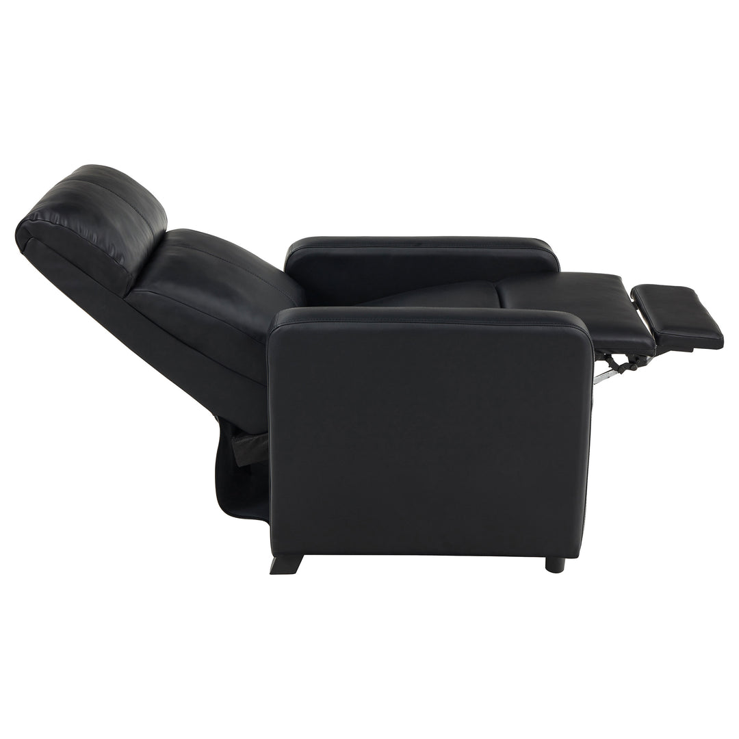 Toohey Home Theater Push Back Recliner Black