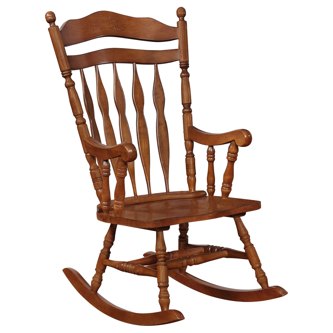 Traditional Medium Brown Rocking Chair