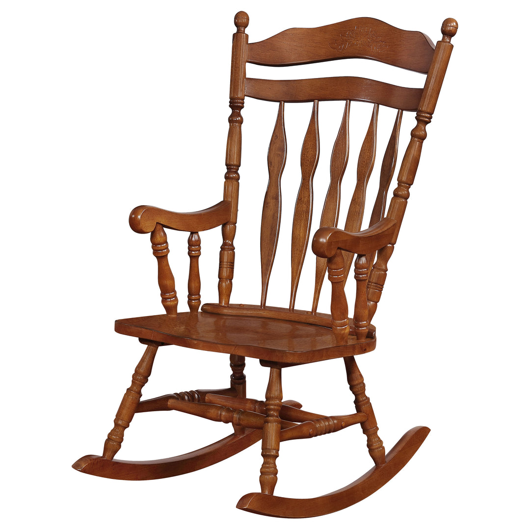 Traditional Medium Brown Rocking Chair