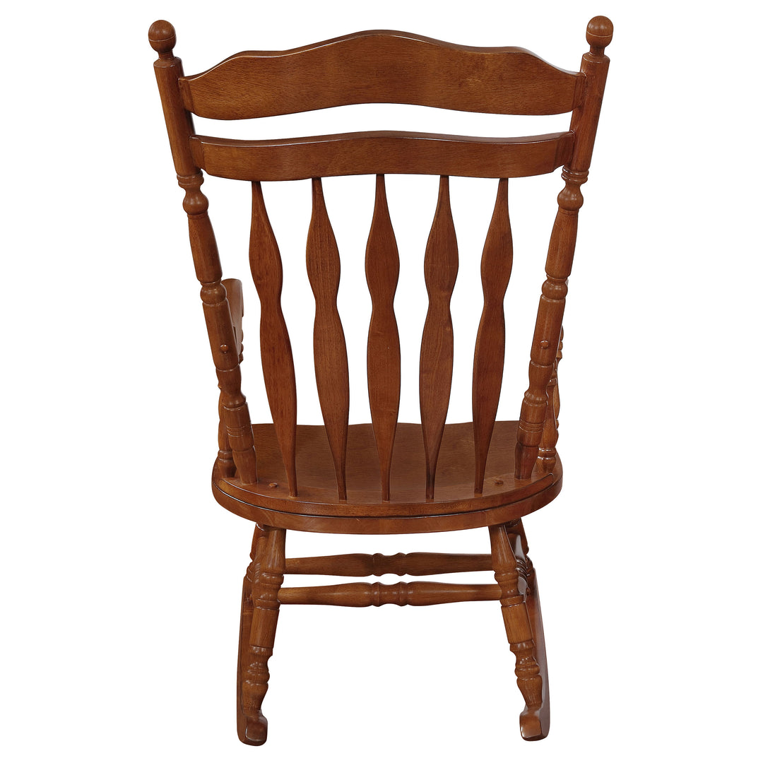 Traditional Medium Brown Rocking Chair