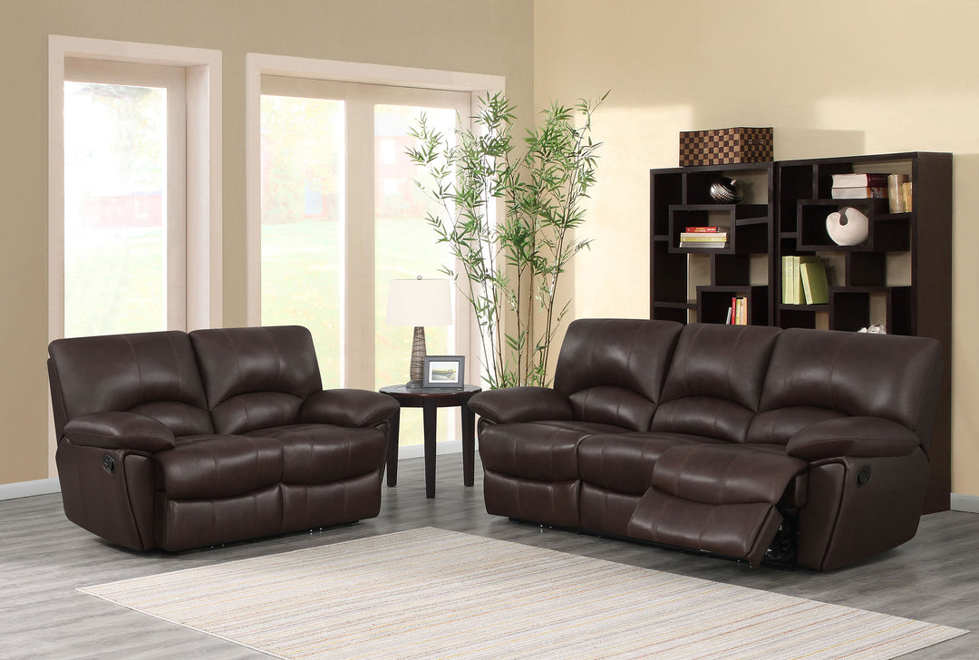 Clifford Motion Dark Brown Reclining Two-Piece Living Room Set