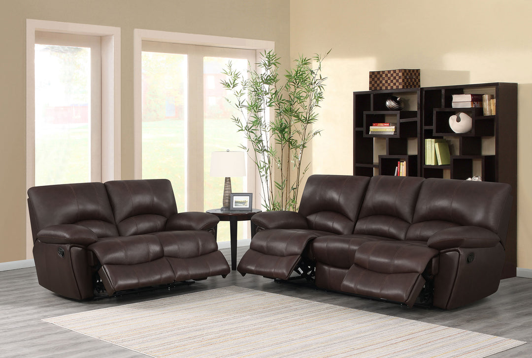 Clifford Motion Dark Brown Reclining Two-Piece Living Room Set