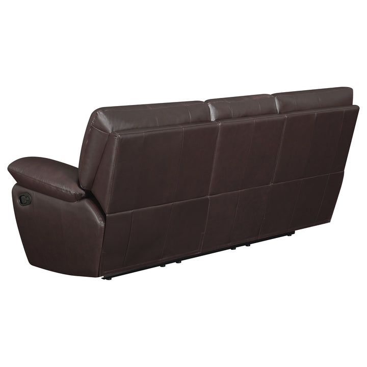 Clifford Motion Dark Brown Reclining Three-Piece Living Room Set