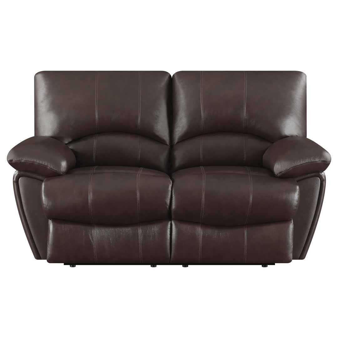 Clifford Motion Dark Brown Reclining Three-Piece Living Room Set