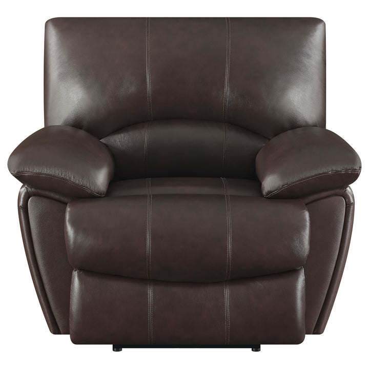 Clifford Motion Dark Brown Reclining Three-Piece Living Room Set