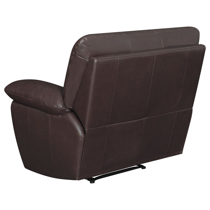 Clifford Motion Dark Brown Reclining Three-Piece Living Room Set