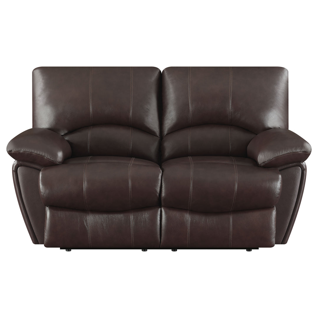 Clifford Pillow Top Arm Motion Loveseat Chocolate