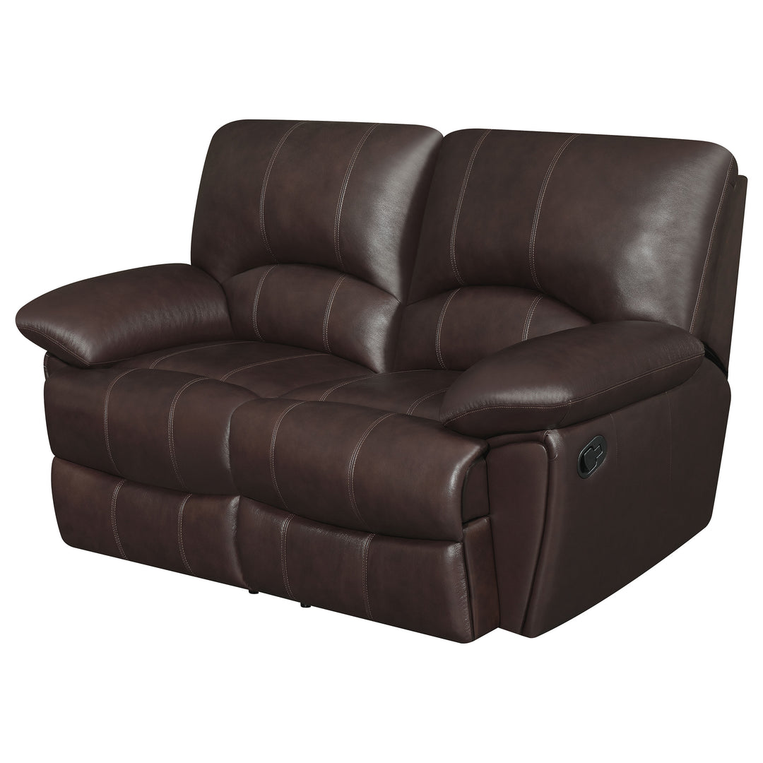 Clifford Pillow Top Arm Motion Loveseat Chocolate