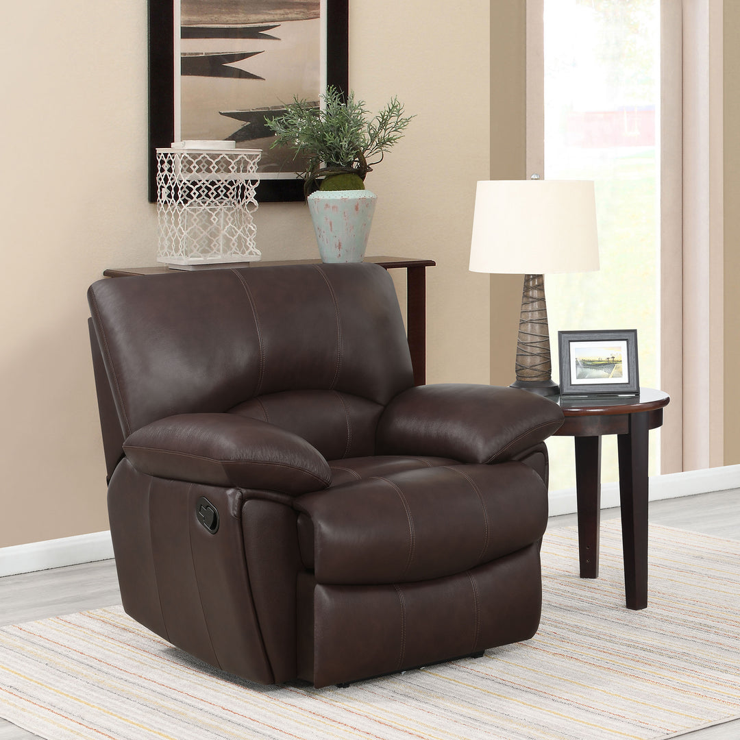 Clifford Pillow Top Arm Recliner Chocolate