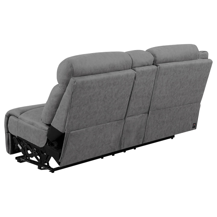 Higgins Modular Sectional Laf Power Loveseat Grey