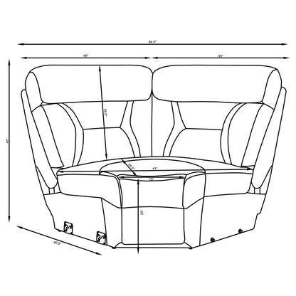 Higgins Modular Sectional Wedge Grey