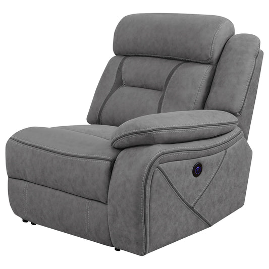 Higgins Modular Sectional Raf Power Recliner Grey