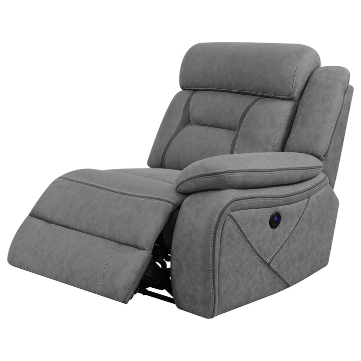 Higgins Modular Sectional Raf Power Recliner Grey