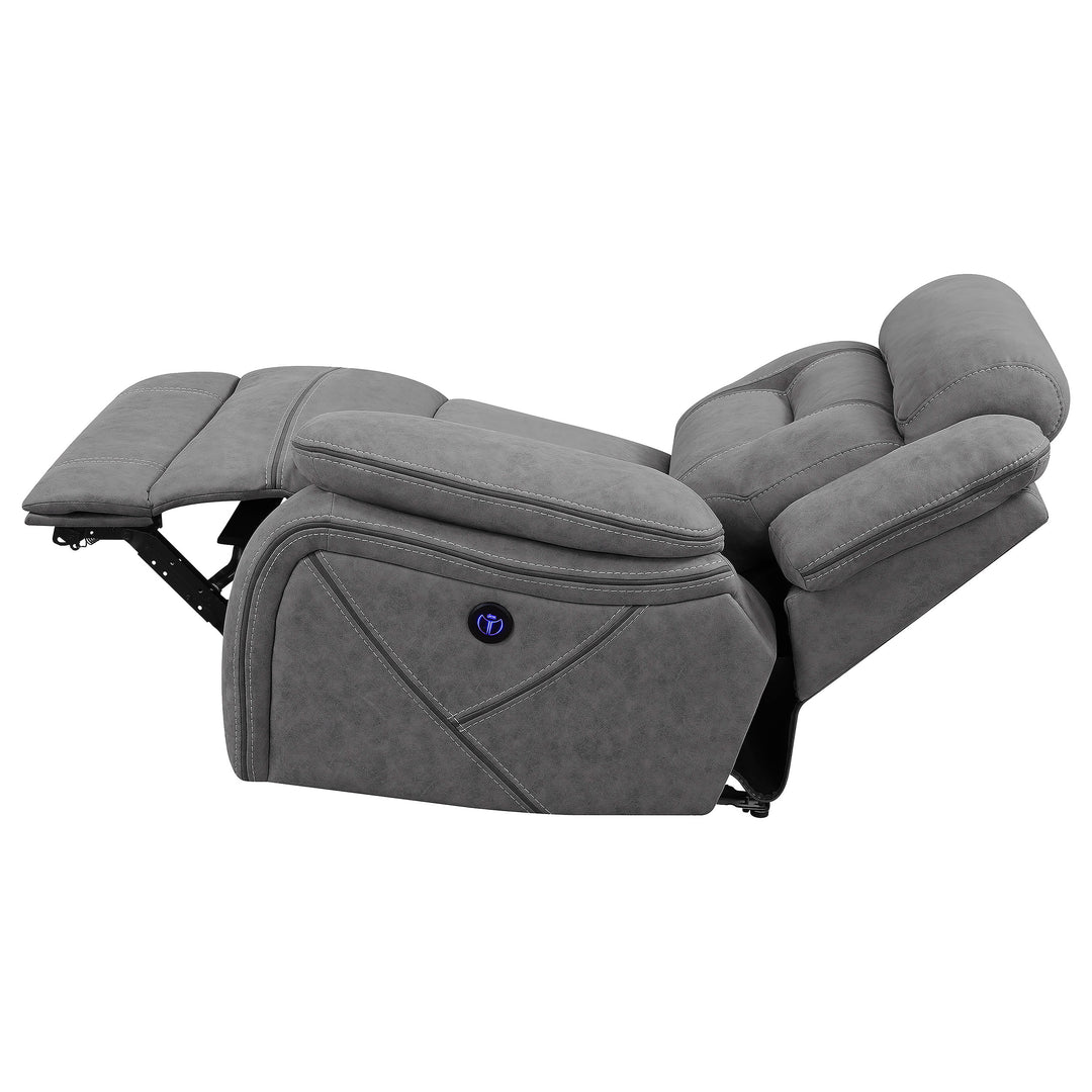 Higgins Modular Sectional Raf Power Recliner Grey