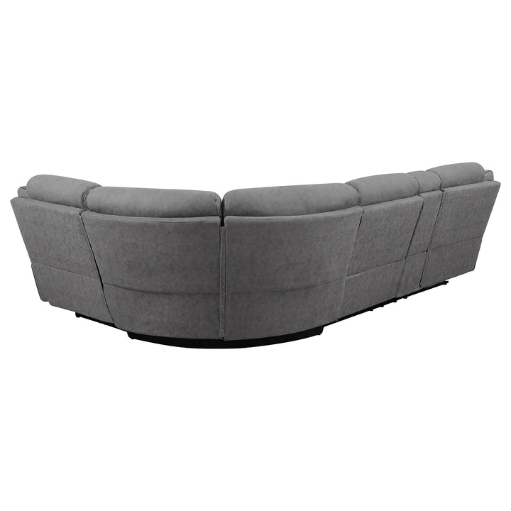 Higgins 4-piece Upholstered Power Sectional Grey