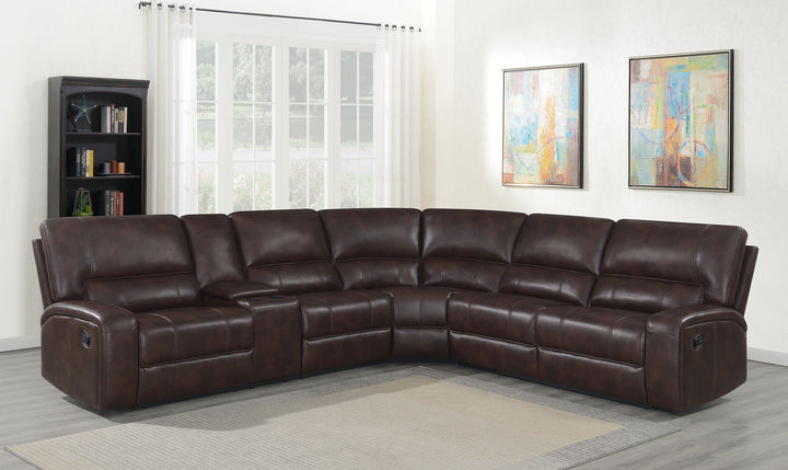 Brunson 3-piece Upholstered Motion Sectional Brown