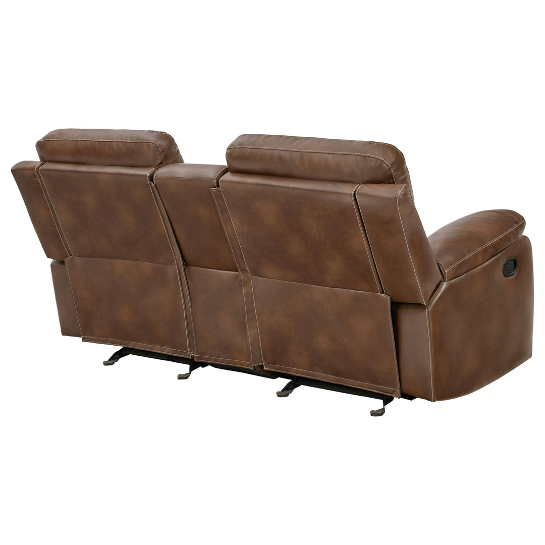 Damiano Button Tufted Glider Loveseat Tri-tone Brown