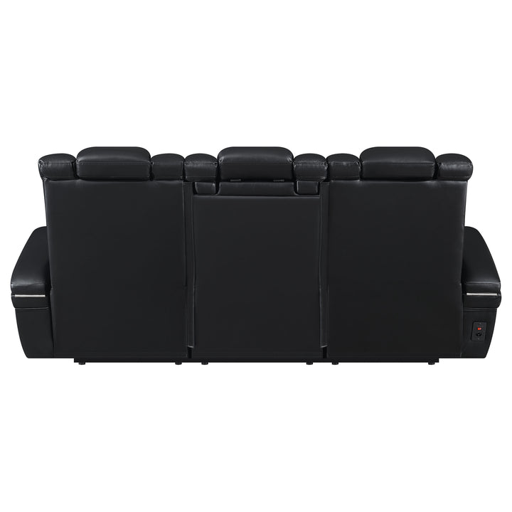 Delange Power^2 Sofa with Headrests Black