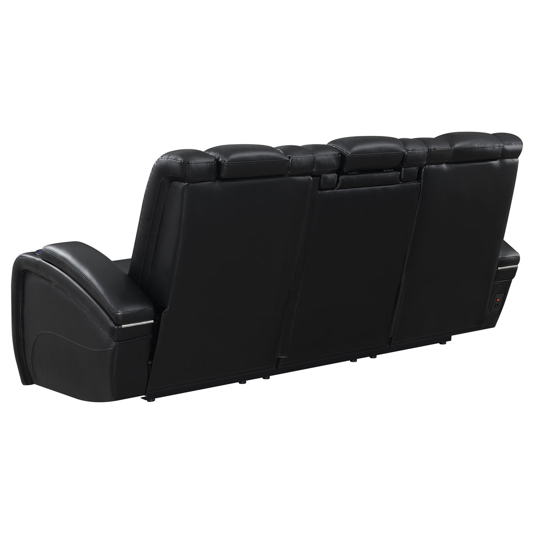 Delange Power^2 Sofa with Headrests Black