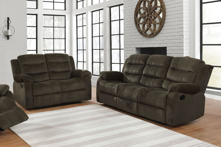 Rodman Chocolate Reclining Two-Piece Living Room Set