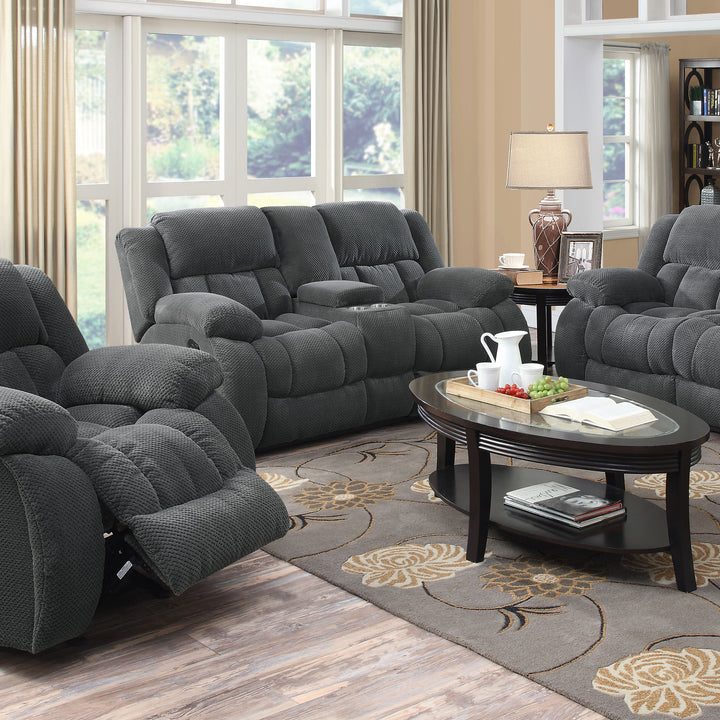 Weissman Motion Loveseat with Console Charcoal