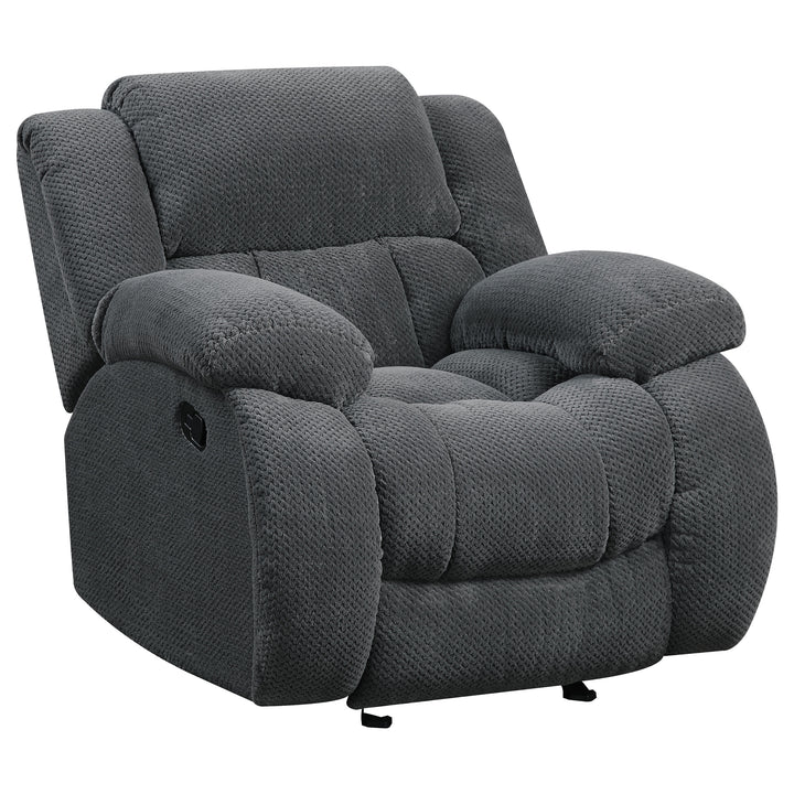 Weissman Upholstered Glider Recliner Charcoal