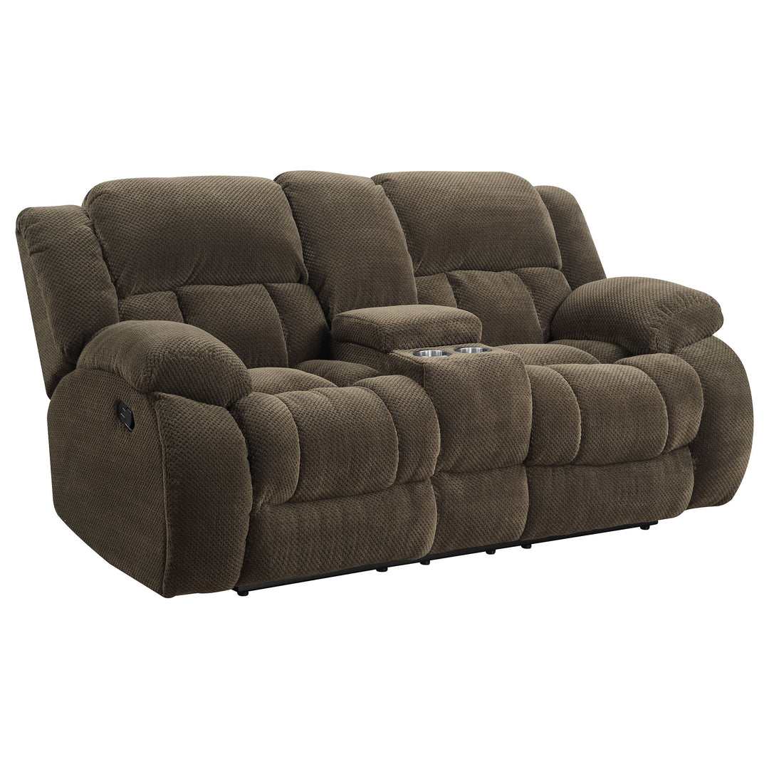 Weissman Motion Loveseat with Console Chocolate