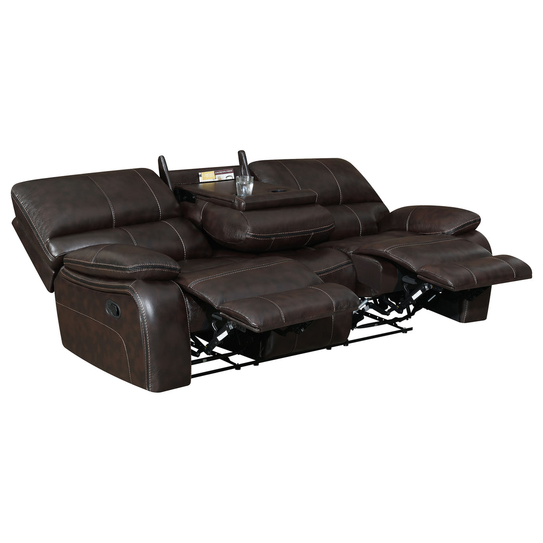 Willemse Motion Sofa with Drop-down Table Dark Brown