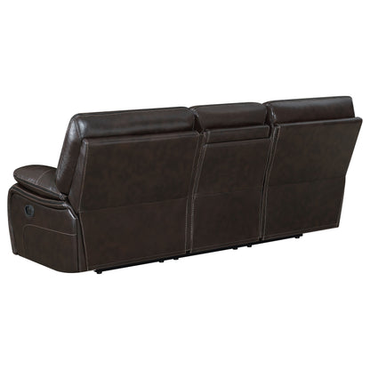 Willemse Motion Sofa with Drop-down Table Dark Brown