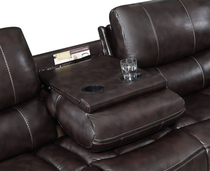 Willemse Motion Sofa with Drop-down Table Dark Brown