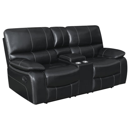 Willemse Motion Loveseat with Console Black