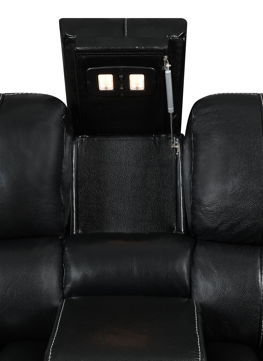 Willemse Motion Loveseat with Console Black