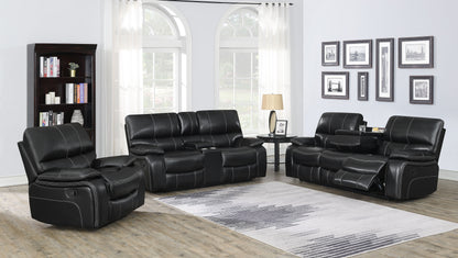 Willemse Motion Loveseat with Console Black