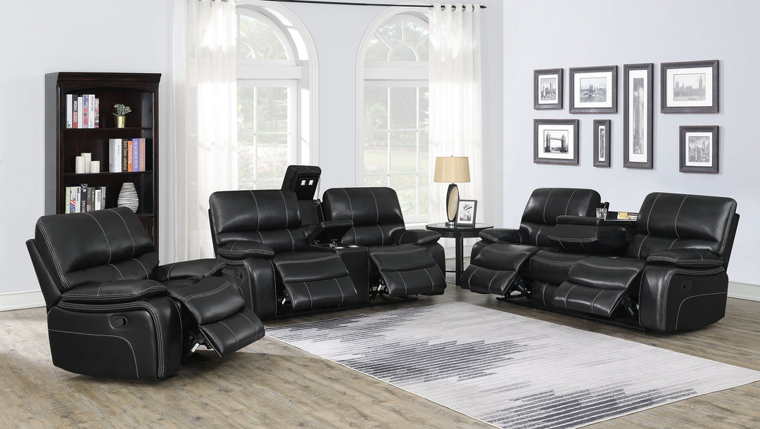 Willemse Motion Loveseat with Console Black