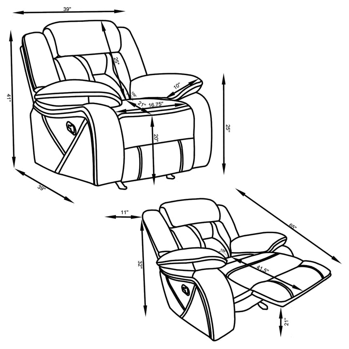 Houston Casual Stone Reclining Three-Piece Living Room Set