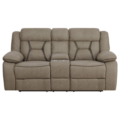 Houston Casual Tan Reclining Two-Piece Living Room Set