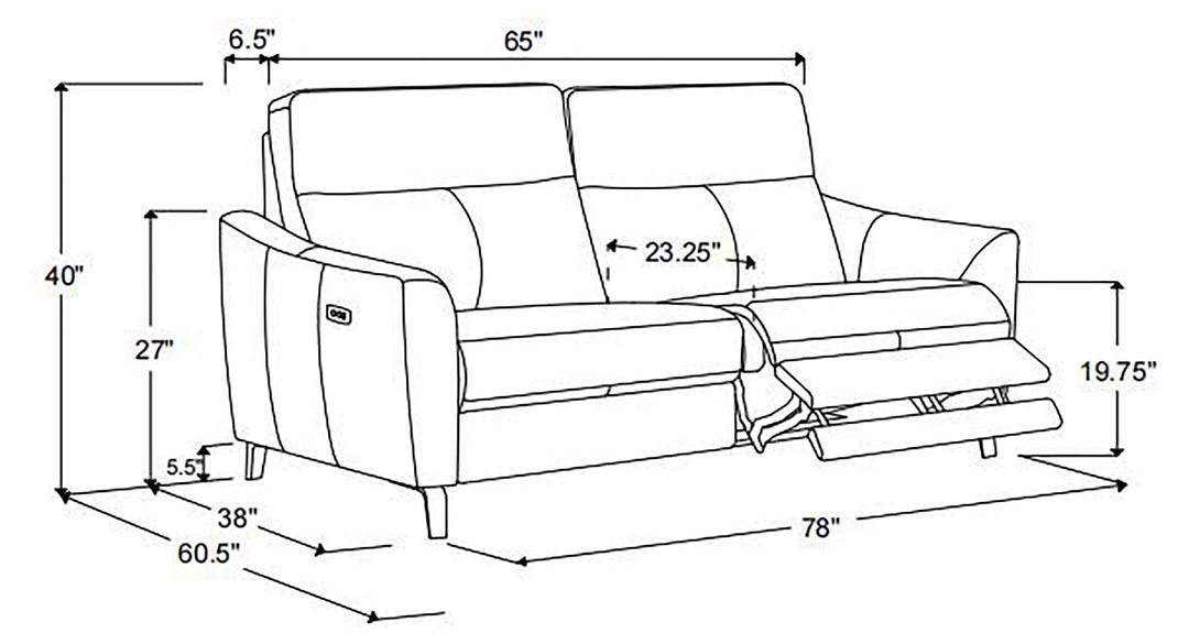 Derek Upholstered Power Living Room Set