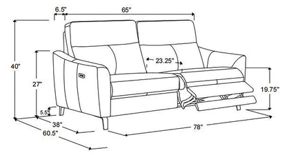 Derek Upholstered Power Living Room Set