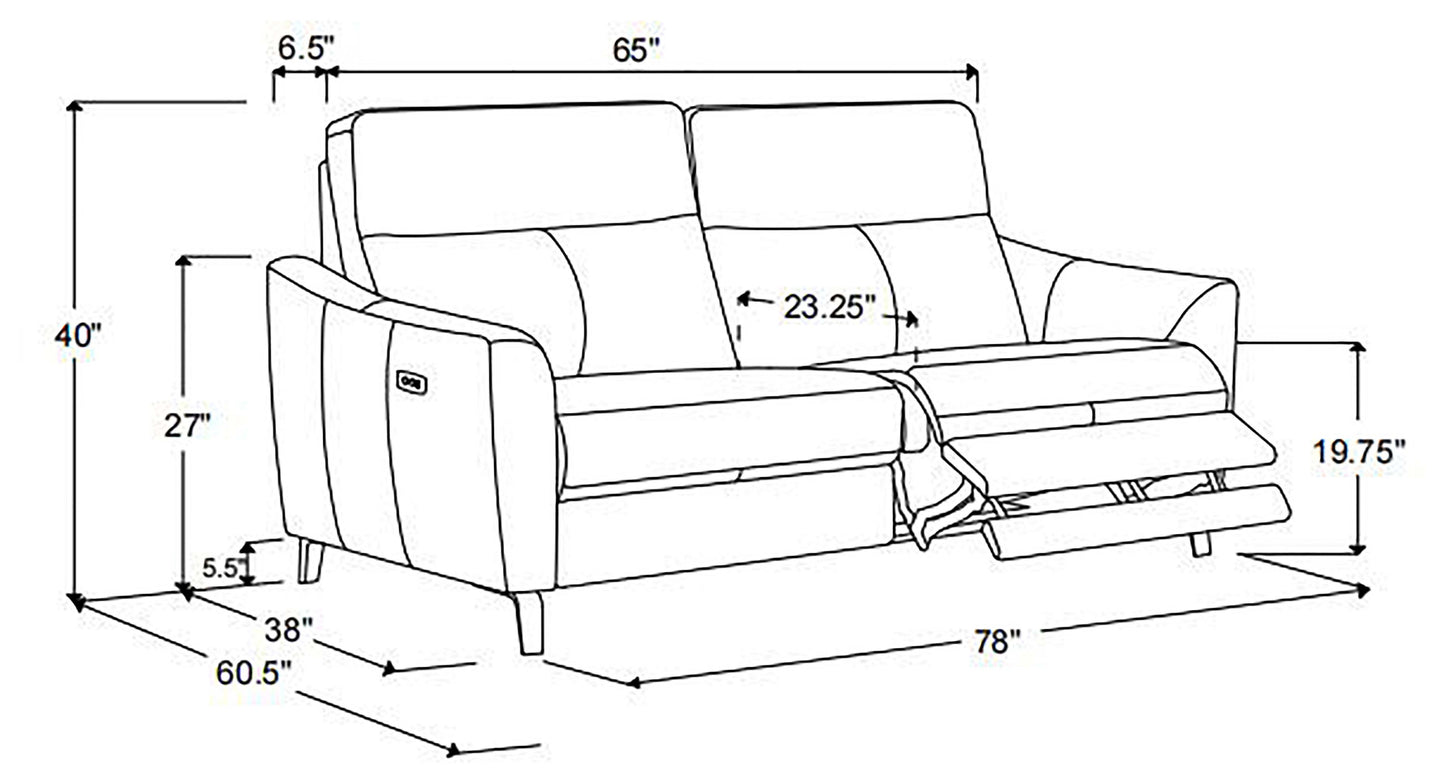 Derek Upholstered Power Living Room Set