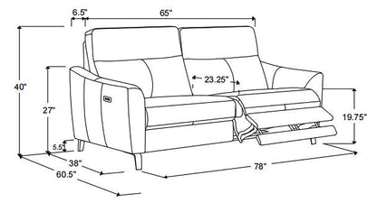 Derek Upholstered Power Sofa