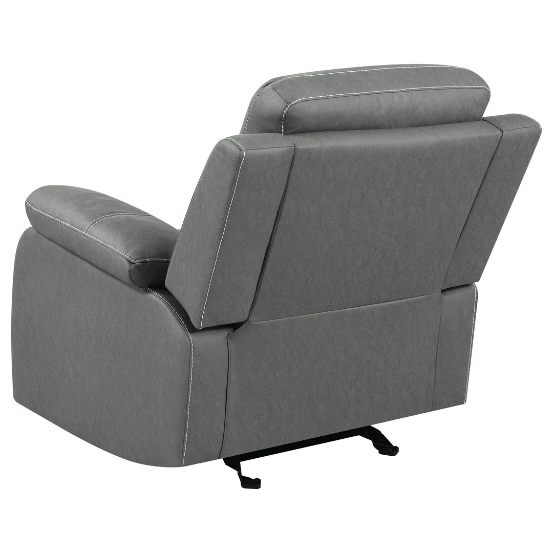 Nova 3-piece Upholstered Motion Reclining Sofa Set Dark Grey