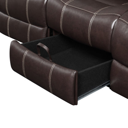 Myleene Motion Sofa with Drop-down Table Chestnut