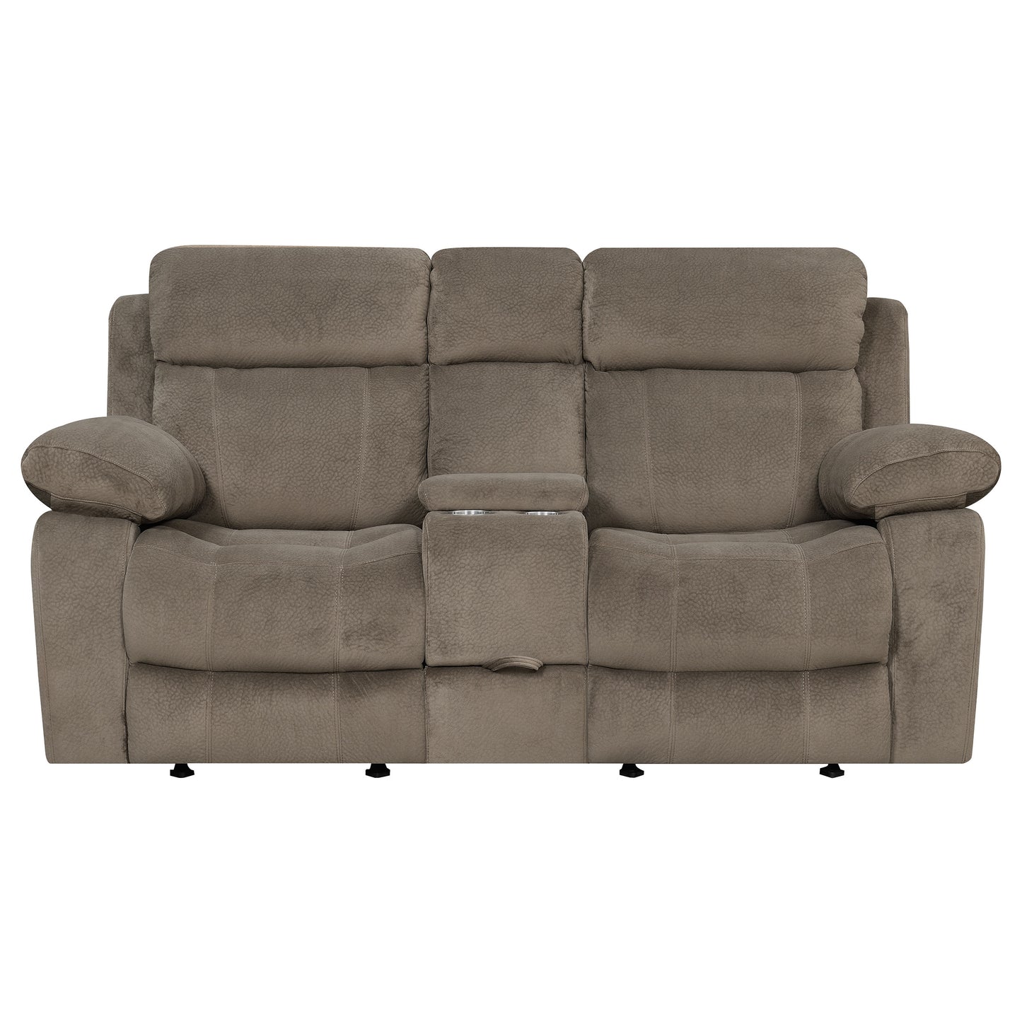 Myleene Glider Loveseat with Console Mocha