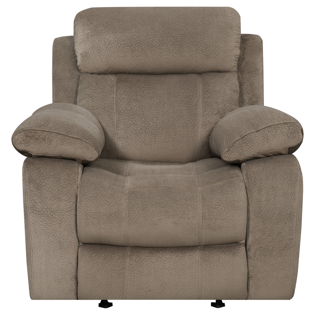 Myleene Pillow Top Arm Glider Recliner Mocha