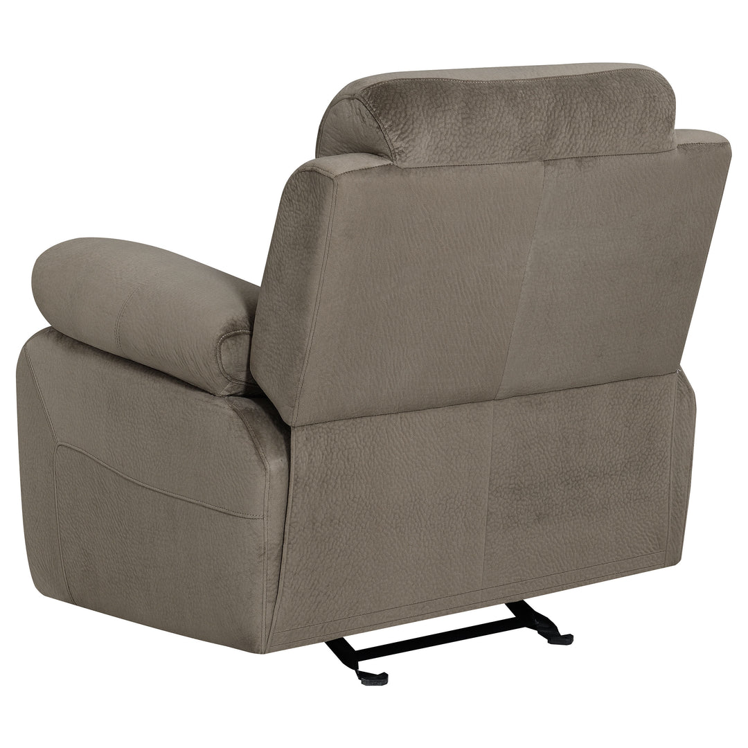 Myleene Pillow Top Arm Glider Recliner Mocha