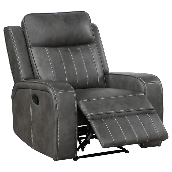 Raelynn 3-piece Upholstered Motion Reclining Sofa Set Grey